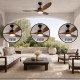 Life Ανεμιστήρας Οροφής VERANDA NATURE 132cm με Φως και Τηλεχειριστήριο Καφέ Κωδικός: 221-0520 