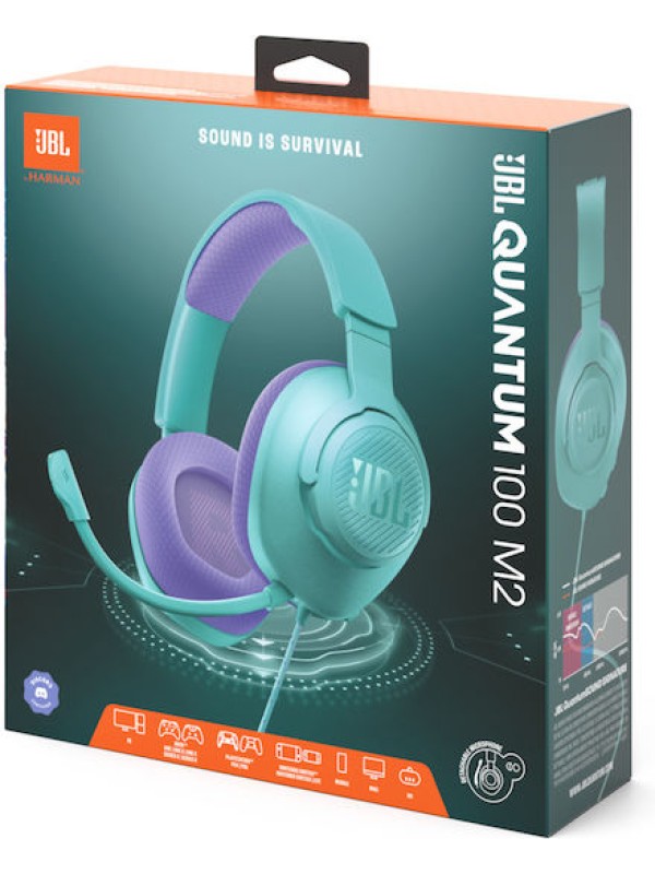 JBL Quantum 100M2 Over Ear Gaming Headset με σύνδεση 3.5mm Μπλε JBL Quantum 100M2 Over Ear Gaming Headset με σύνδεση 3.5mm Μπλε