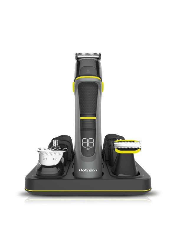 Rohnson Σετ Επαναφορτιζόμενης Κουρευτικής Μηχανής Μαύρο R-1022