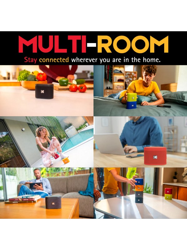Kodak SOUNDBRIX Ηχείο Bluetooth 5W με Διάρκεια Μπαταρίας έως 5 ώρες Treble Gray