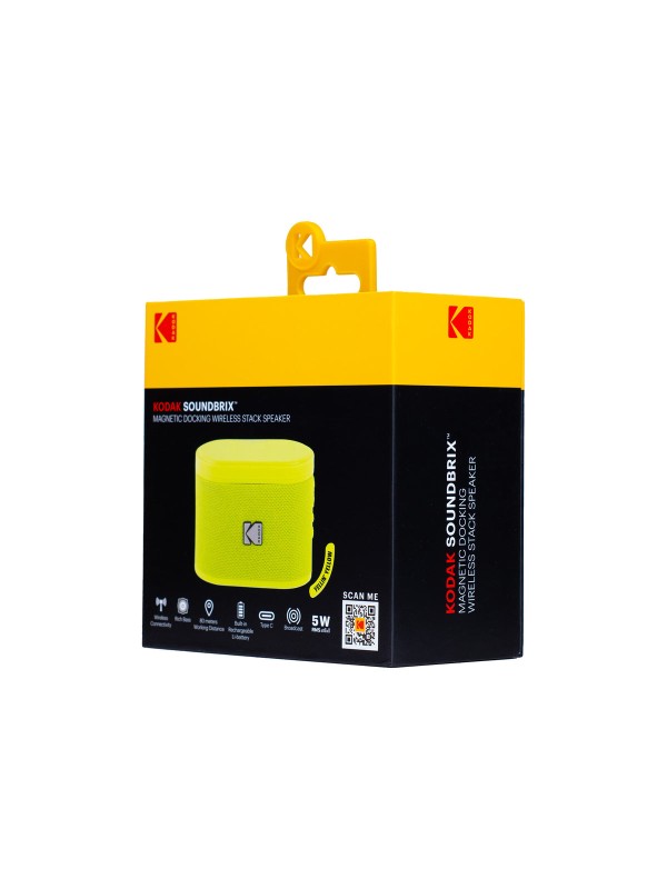 Kodak SOUNDBRIX Ηχείο Bluetooth 5W με Διάρκεια Μπαταρίας έως 5 ώρες Yellin' Yellow