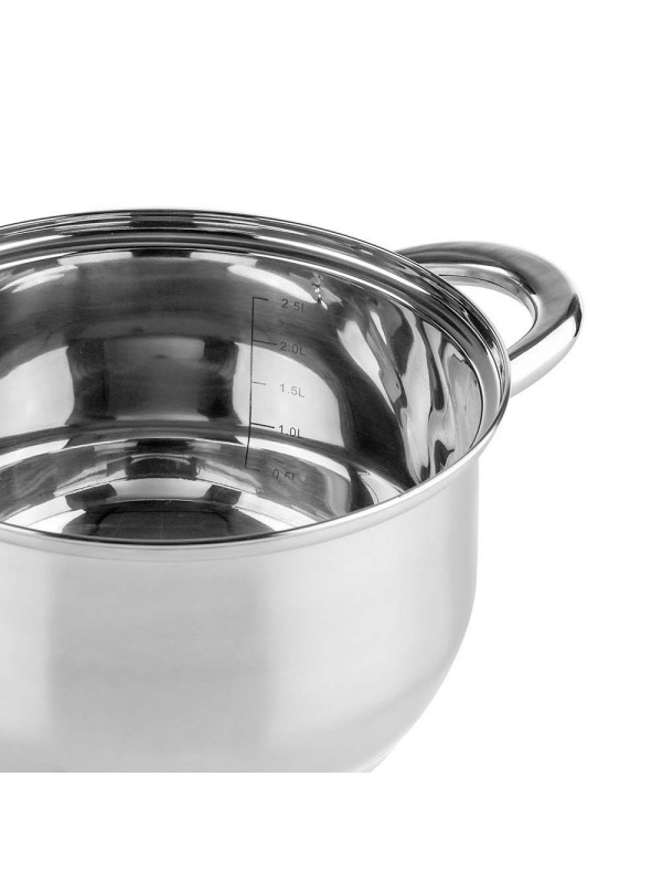 Muhler MR-1242 Σετ Μαγειρικά Σκεύη από Ανοξείδωτο Ατσάλι Ασημί 12τμχ