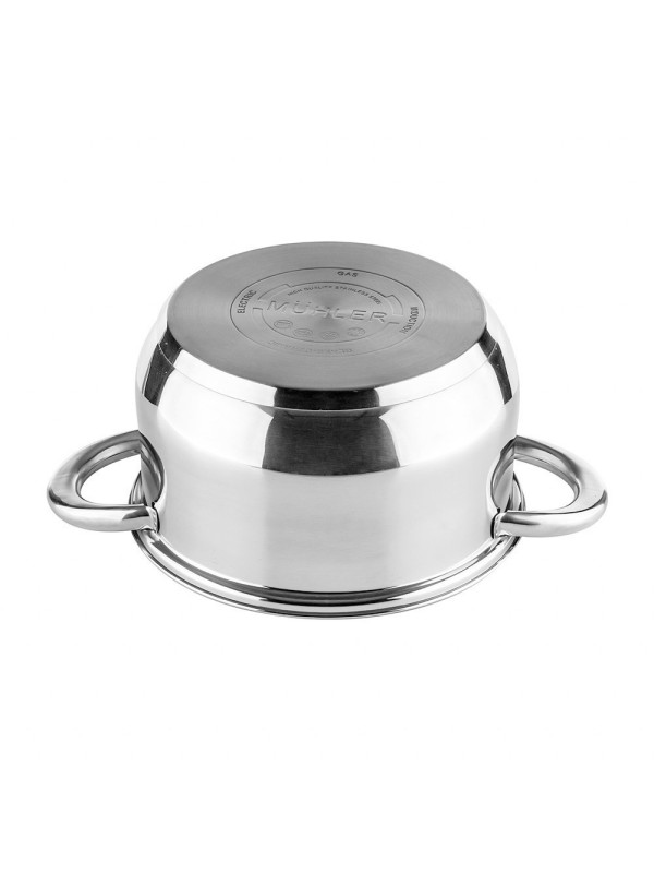 Muhler MR-1242 Σετ Μαγειρικά Σκεύη από Ανοξείδωτο Ατσάλι Ασημί 12τμχ