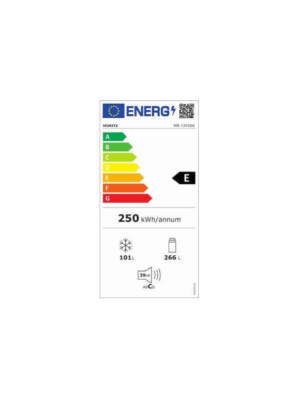  Moritz Ψυγειοκαταψύκτης 367lt Total NoFrost Υ201xΠ59.5xΒ65εκ. Inox MR-124260 