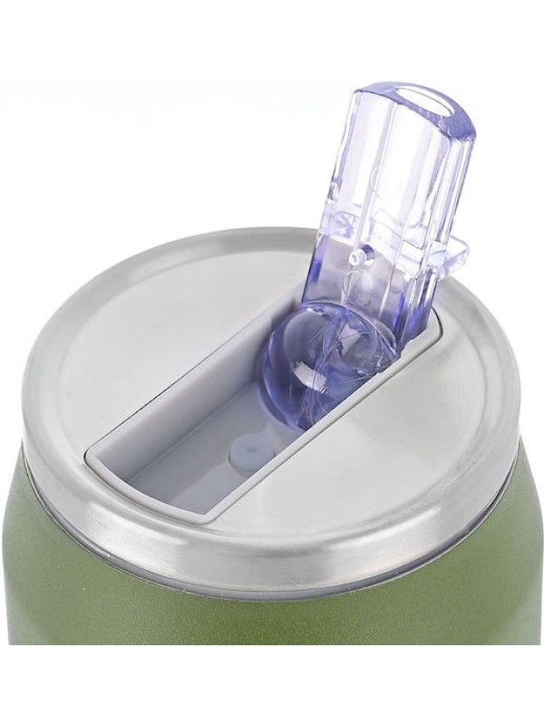 Estia Travel Cup Save the Aegean Ανακυκλώσιμο Ποτήρι Θερμός Ανοξείδωτο / Πλαστικό BPA Free 500ml Forest Spirit με Καλαμάκι