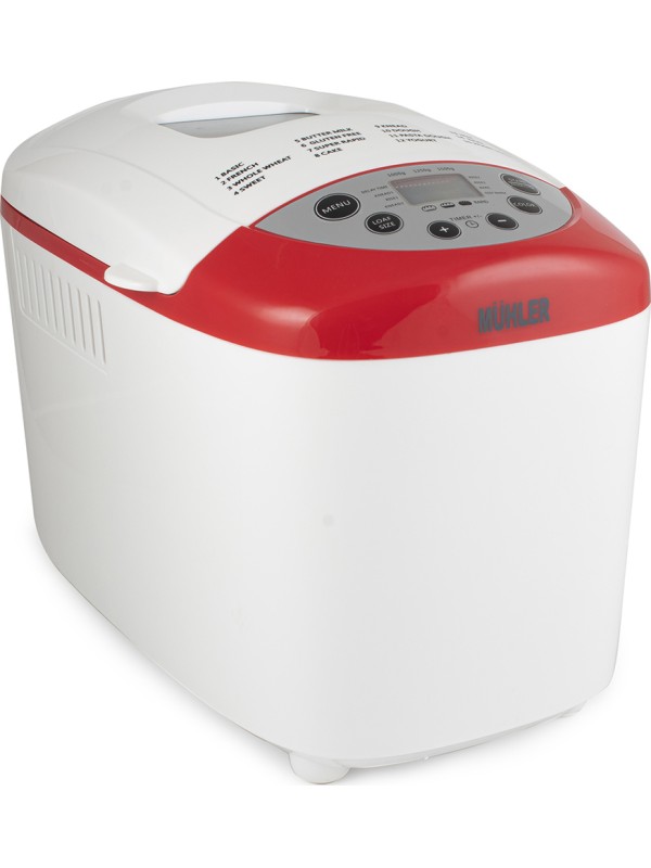 Muhler Αρτοπαρασκευαστής 850W Χωρητικότητας 1500gr με 15 Προγράμματα MBM-1502 Muhler Αρτοπαρασκευαστής 850W Χωρητικότητας 1500gr με 15 Προγράμματα MBM-1502