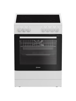 Indesit Κουζίνα 66lt με Κεραμικές Εστίες Π60εκ. Λευκή 16V5PMW