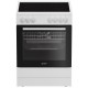  Indesit Κουζίνα 66lt με Κεραμικές Εστίες Π60εκ. Λευκή 16V5PMW