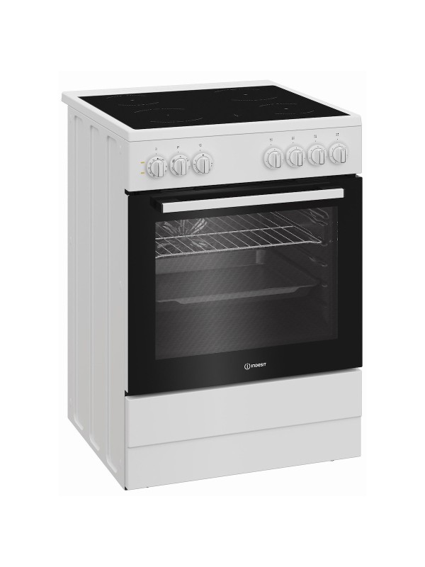  Indesit Κουζίνα 66lt με Κεραμικές Εστίες Π60εκ. Λευκή 16V5PMW