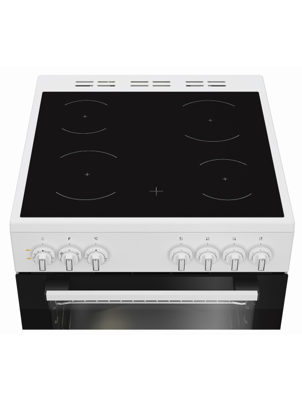  Indesit Κουζίνα 66lt με Κεραμικές Εστίες Π60εκ. Λευκή 16V5PMW