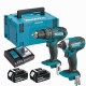 Makita Σετ Κρουστικό Δραπανοκατσάβιδο & Παλμικό Κατσαβίδι 18V με 2 Μπαταρίες 5Ah και Θήκη DLX 2131 TJ Makita Σετ Κρουστικό Δραπανοκατσάβιδο & Παλμικό Κατσαβίδι 18V με 2 Μπαταρίες 5Ah και Θήκη DLX 2131 TJ