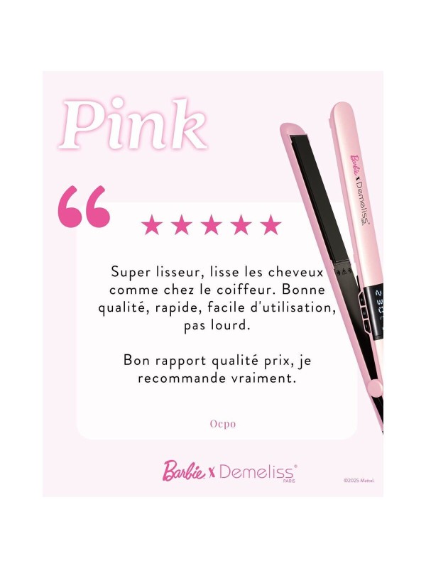  Demeliss Barbie Pink Πρέσα Μαλλιών με Κεραμικές Πλάκες 54W 21372