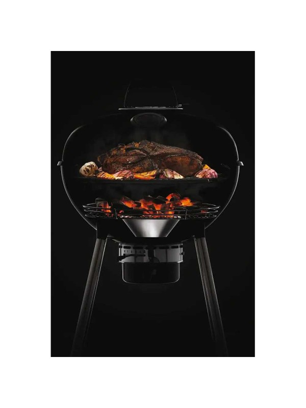  Napoleon Nk22kleg3 Ανοξείδωτη Ψησταριά Κάρβουνου Kettle με Καπάκι και Θερμόμετρο 57x57εκ. 