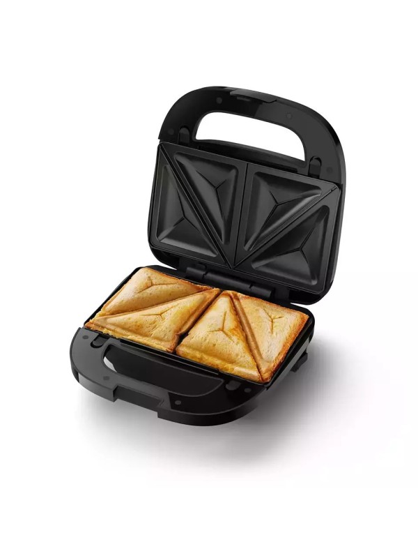  Philips HD 2350/80 Τοστιέρα με Αποσπώμενες Πλάκες για 2 Τοστ 750W Μαύρη 