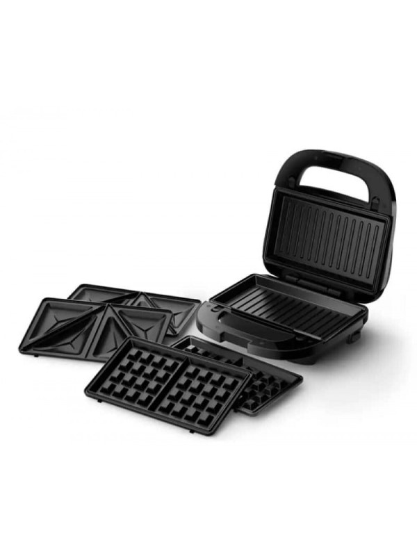  Philips HD 2350/80 Τοστιέρα με Αποσπώμενες Πλάκες για 2 Τοστ 750W Μαύρη 