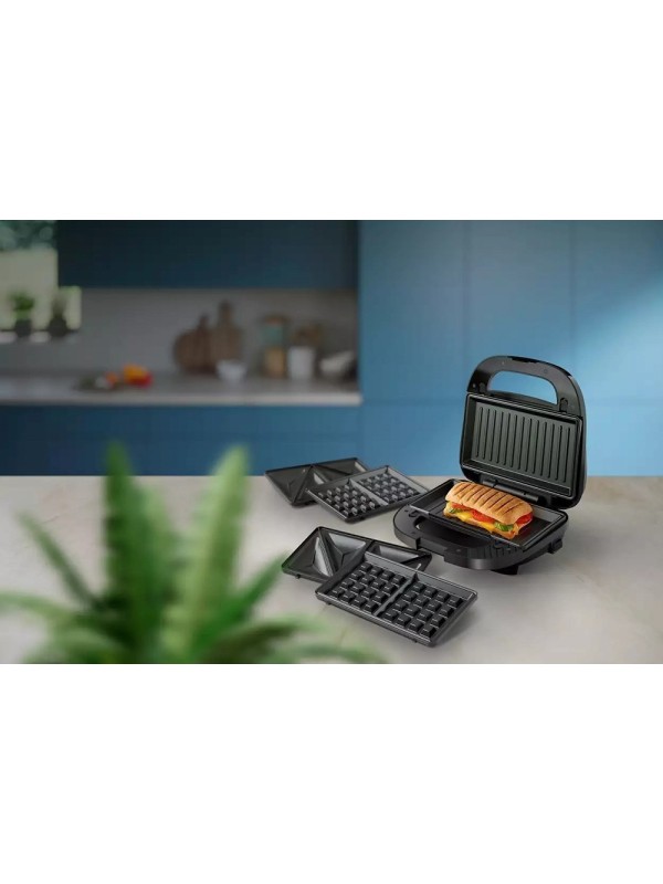  Philips HD 2350/80 Τοστιέρα με Αποσπώμενες Πλάκες για 2 Τοστ 750W Μαύρη 