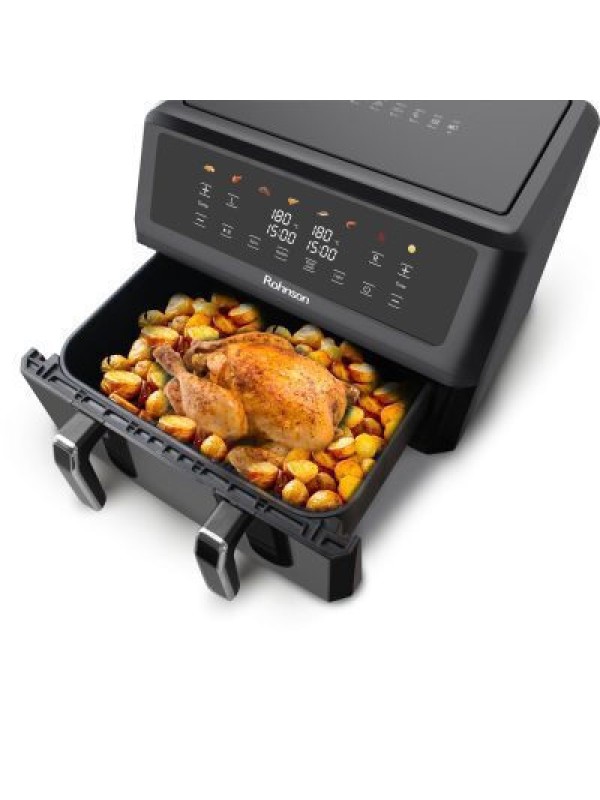 Rohnson R-2864 Air Fryer με Διπλό Αποσπώμενο Κάδο 10.4lt Μαύρο