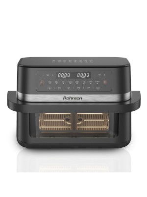 Rohnson Air Fryer με Διπλό Αποσπώμενο Κάδο 11.5lt Γκρι R-2881