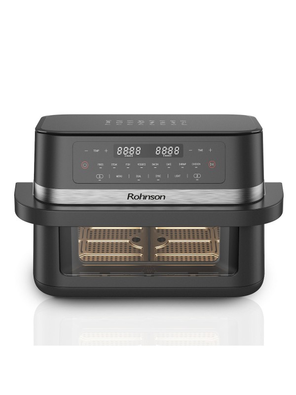 Rohnson Air Fryer με Διπλό Αποσπώμενο Κάδο 11.5lt Γκρι R-2881