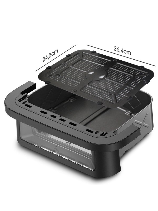 Rohnson Air Fryer με Διπλό Αποσπώμενο Κάδο 11.5lt Γκρι R-2881