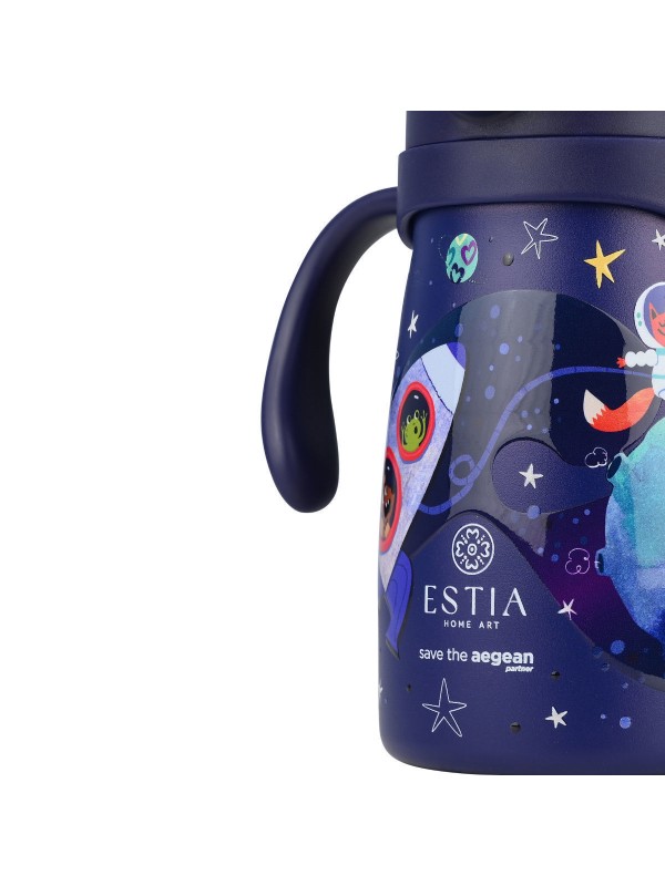 Estia Bubble Bottle Save The Aegean Παιδικό Παγούρι Θερμός Ανοξείδωτο με Pop-Up Καπάκι Non Spill Solar Jump 300ml