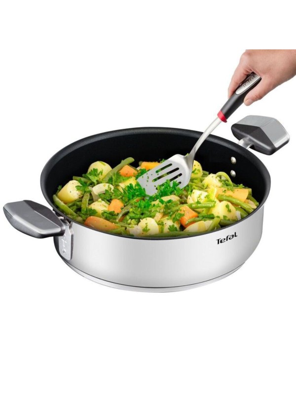 Tefal Emotion Σωτέζα από Ανοξείδωτο Ατσάλι με Καπάκι με Αντικολλητική Επίστρωση 26cm