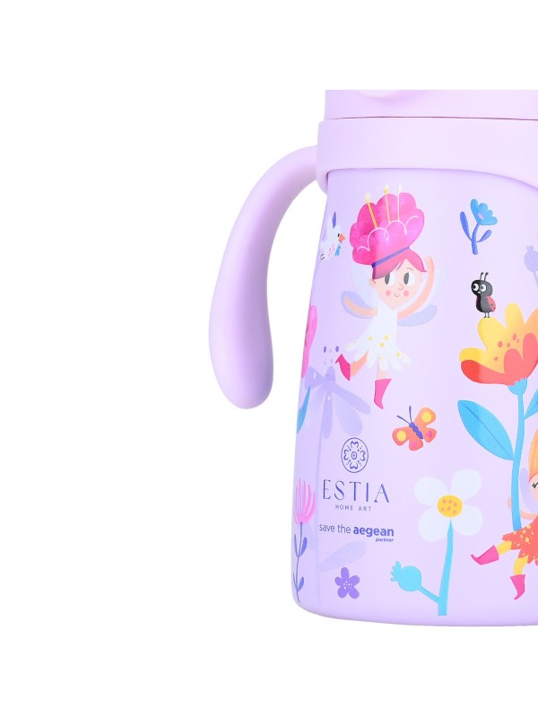 Estia Bubble Bottle Save The Aegean Παιδικό Παγούρι Θερμός Ανοξείδωτο με Pop-Up Καπάκι Non Spill Fairy Tales 300ml