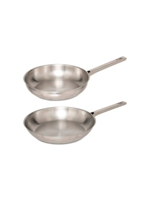 5Five Σετ Τηγάνια από Ανοξείδωτο Ατσάλι με Αντικολλητική Επίστρωση 2τμχ 24cm/28cm