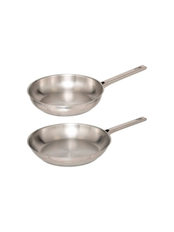 5Five Σετ Τηγάνια από Ανοξείδωτο Ατσάλι με Αντικολλητική Επίστρωση 2τμχ 24cm/28cm