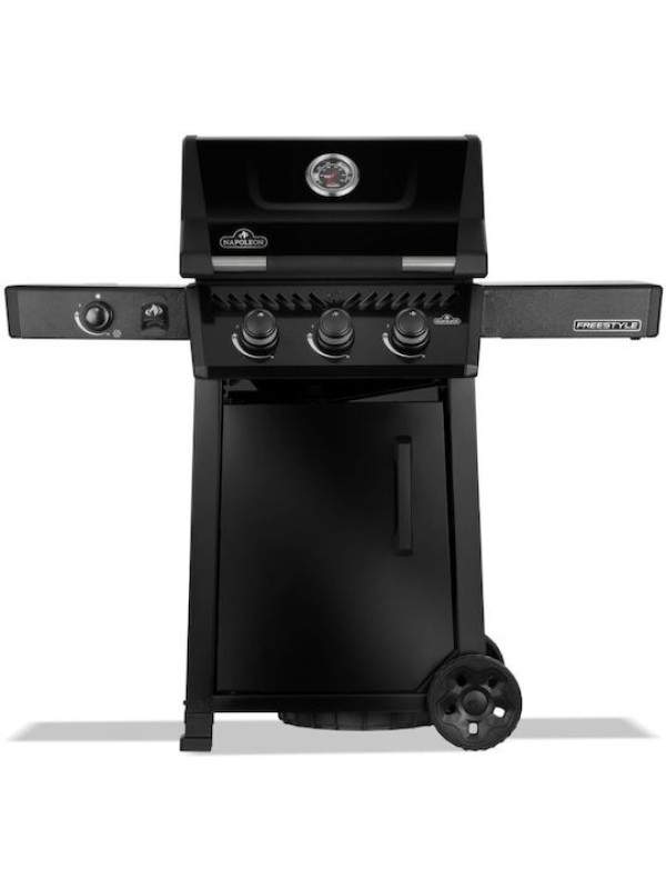  Napoleon Freestyle 365 DSBPK-1-GR DSB BLACK  Ψησταριά Υγραερίου Μαντεμένιας Σχάρας 51x45εκ. με 3 Εστίες 15kW 