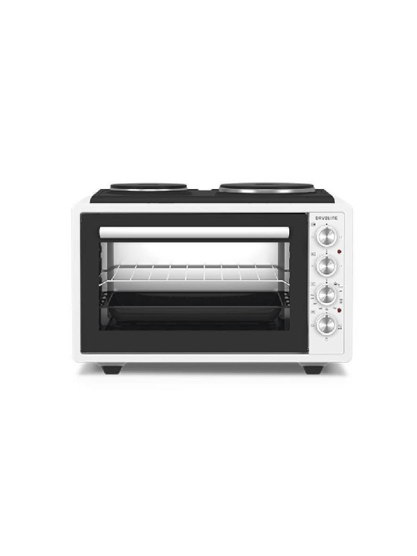  Davoline Urban Chef 3702 Ηλεκτρικό Φουρνάκι 37lt με 2 Εστίες WHITE
