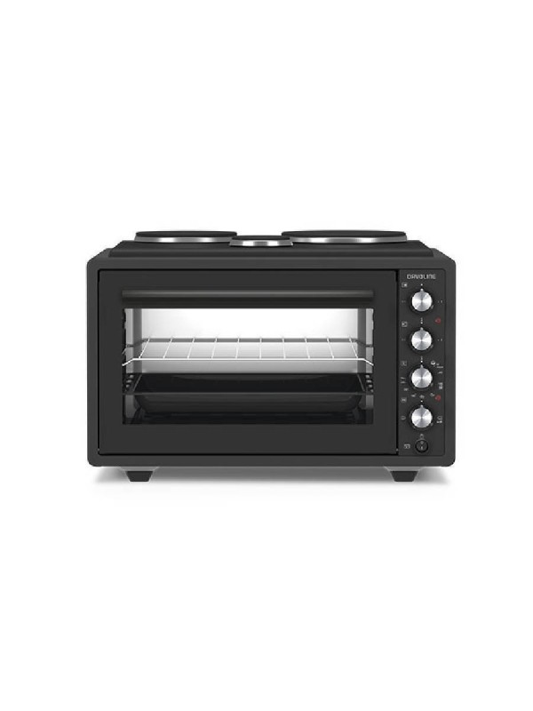  Davoline Urban Chef 3703 Ηλεκτρικό Φουρνάκι 37lt με 3 Εστίες Μαύρο 