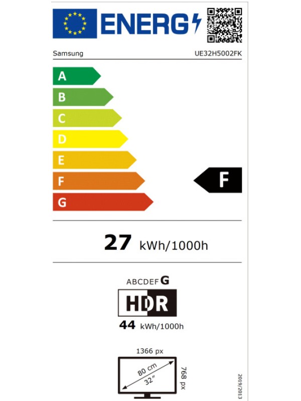 Samsung Smart Τηλεόραση 32" HD Ready LED H5000 HDR (2025) UE32H5002FKXXH