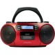  Aiwa Φορητό Ηχοσύστημα BBTC-550 με Bluetooth / CD / MP3 / USB / Κασετόφωνο / Ραδιόφωνο σε Κόκκινο Χρώμα 