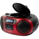  Aiwa Φορητό Ηχοσύστημα BBTC-550 με Bluetooth / CD / MP3 / USB / Κασετόφωνο / Ραδιόφωνο σε Κόκκινο Χρώμα 