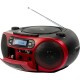  Aiwa Φορητό Ηχοσύστημα BBTC-550 με Bluetooth / CD / MP3 / USB / Κασετόφωνο / Ραδιόφωνο σε Κόκκινο Χρώμα 