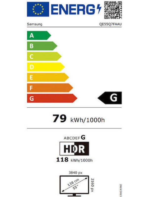 Samsung Smart Τηλεόραση 55" 4K UHD QLED Q7F HDR (2025) QE55Q7FAAUXXH