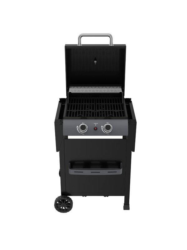  Bormann BBQ6020 Ψησταριά Υγραερίου Μαντεμένιας Σχάρας 48x42εκ. με 2 Εστίες 6kW 