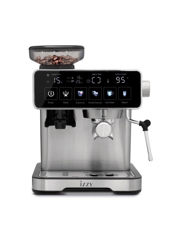 Izzy Iz-6026 Αυτόματη Μηχανή Espresso 1500W Πίεσης 20bar με Μύλο Άλεσης Καφέ Izzy Iz-6026 Αυτόματη Μηχανή Espresso 1500W Πίεσης 20bar με Μύλο Άλεσης Καφέ