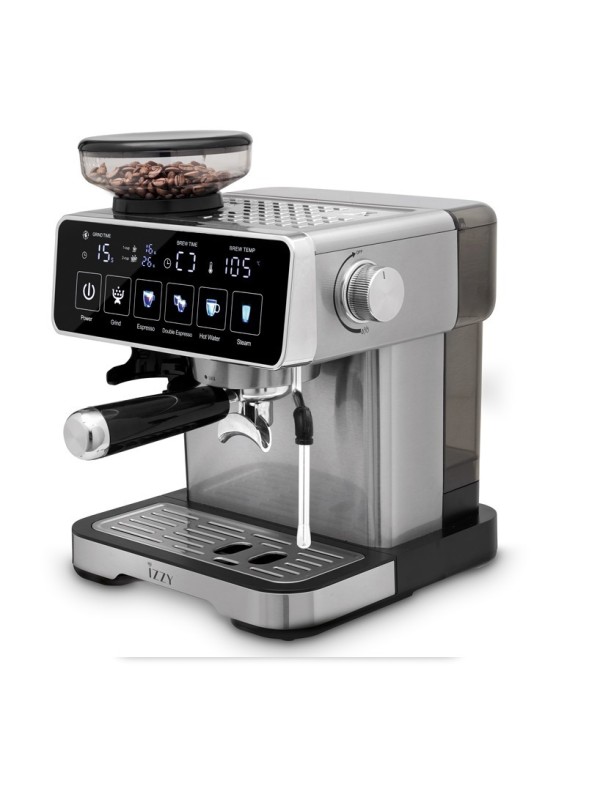 Izzy Iz-6026 Αυτόματη Μηχανή Espresso 1500W Πίεσης 20bar με Μύλο Άλεσης Καφέ Izzy Iz-6026 Αυτόματη Μηχανή Espresso 1500W Πίεσης 20bar με Μύλο Άλεσης Καφέ
