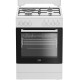  Beko Κουζίνα 65lt με Εστίες Φυσικού Αερίου & Ρεύματος Π60εκ. Λευκή 