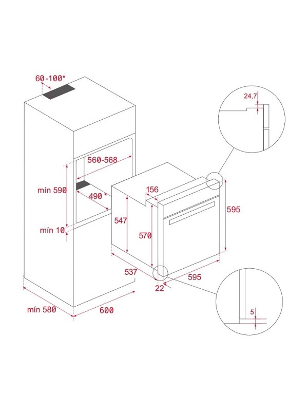 Teka Φούρνος άνω Πάγκου 70lt Π59.5εκ. Μαύρος Κωδικός: HSB 6350 FBK Teka Φούρνος άνω Πάγκου 70lt Π59.5εκ. Μαύρος Κωδικός: HSB 6350 FBK