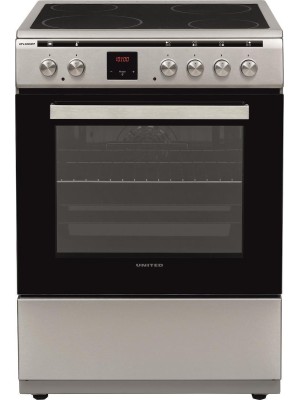  United UFV-68289 Κουζίνα 69lt με Κεραμικές Εστίες Π60εκ. Inox 