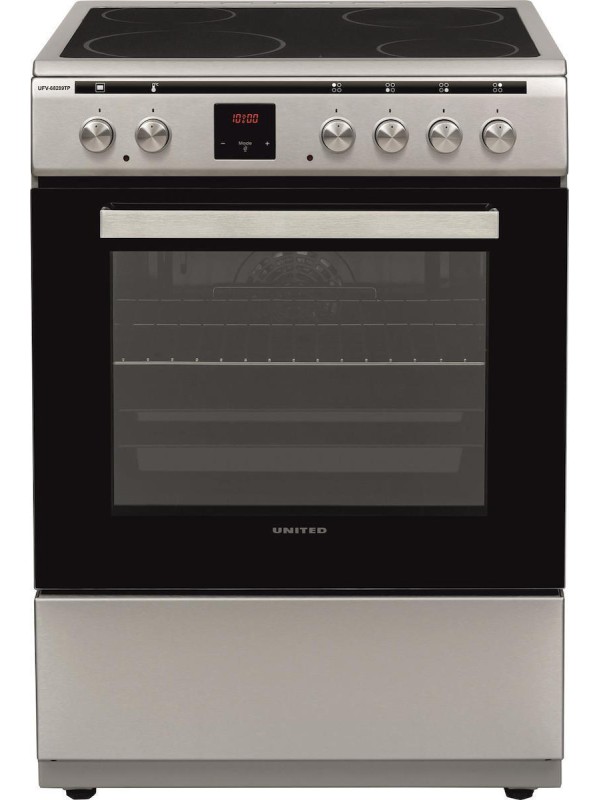  United UFV-68289 Κουζίνα 69lt με Κεραμικές Εστίες Π60εκ. Inox 