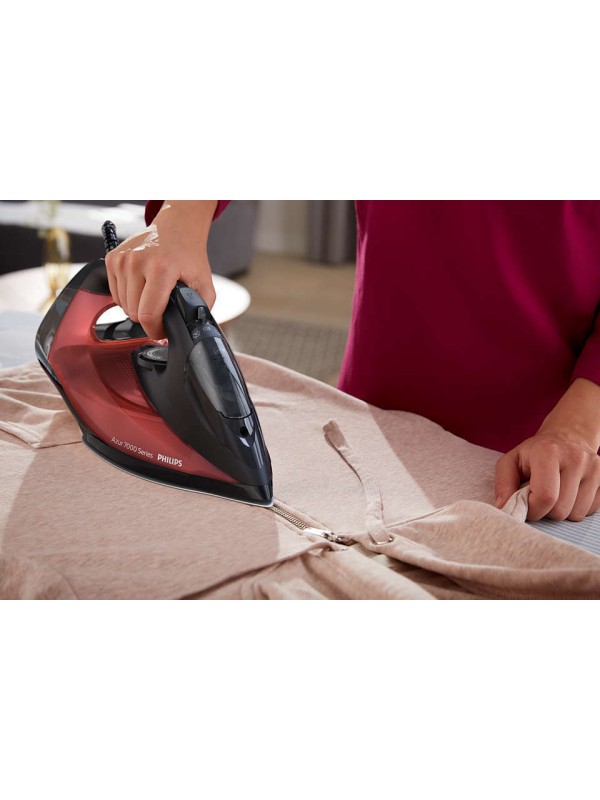  Philips Azur HD 7022/40 Σίδερο Ατμού 2800W με Αντικολλητική Πλάκα και Συνεχόμενη Παροχή Ατμού 50gr/min Black/Red 