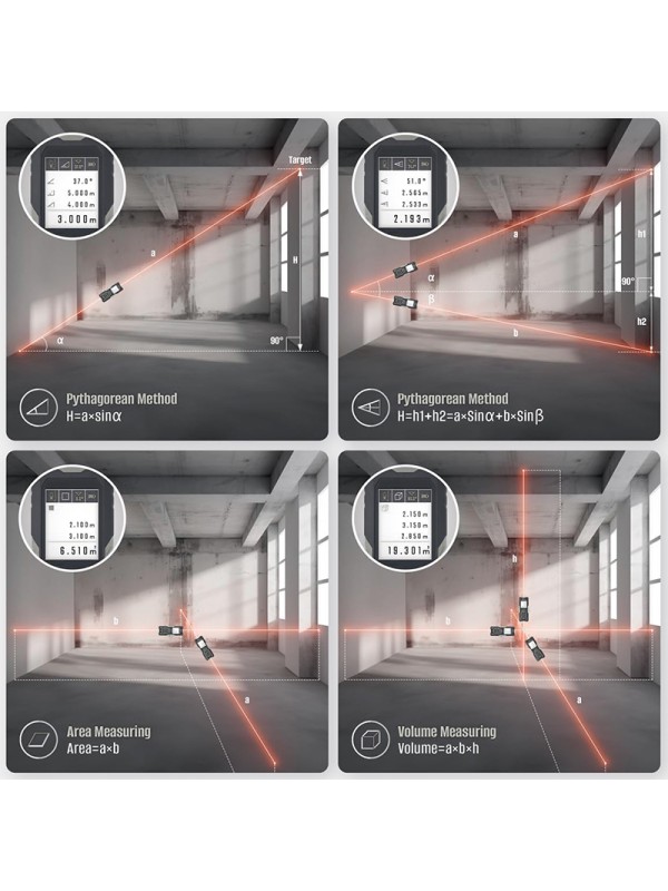 Bormann Pro BDM7100 Μετρητής Απόστασης, 2 Δεσμών Laser 100/200m 078920