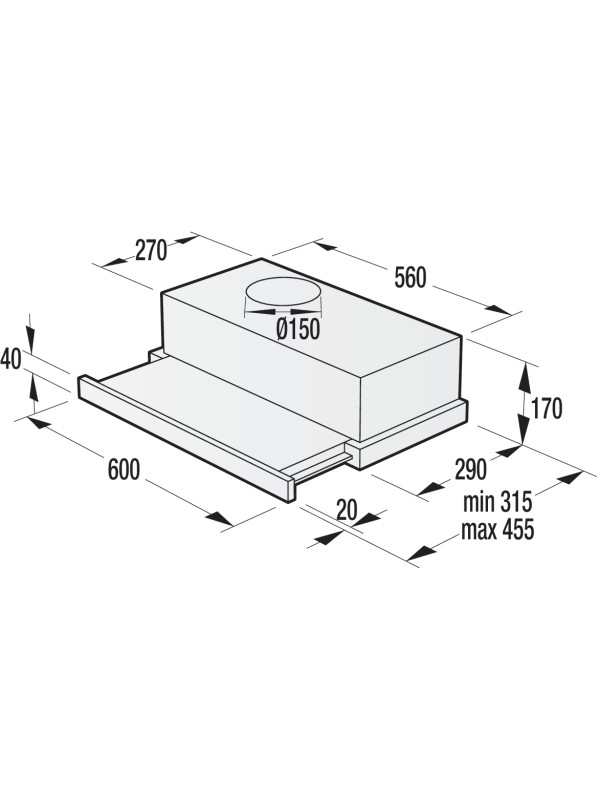 Gorenje BHP62CLI Συρόμενος Απορροφητήρας 60cm Μπεζ 