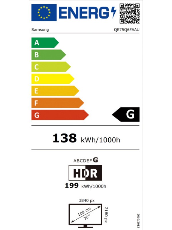 Samsung Smart Τηλεόραση 75" 4K UHD QLED Q6F HDR (2025) QE75Q6FAAUXXH