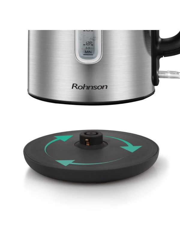  Rohnson R-7616 Βραστήρας 1.7lt 2200W Ασημί 