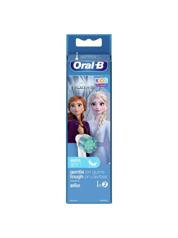 Oral B Kids Frozen Ανταλλακτικές Κεφαλές Παιδικής Ηλεκτρικής Οδοντόβουρτσας 2 Τεμάχια